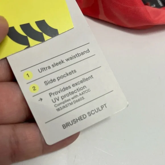 All In Motion Leggings Large High Rise Brushed Sculpt PINK Floral Side Pockets - Picture 8 of 8